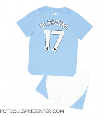Manchester City Kevin De Bruyne #17 Hemmatröja Barn 2023-24 Kortärmad (+ korta byxor)